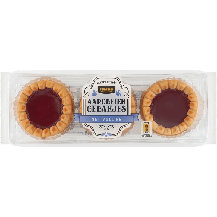 Jumbo Aardbeiengebakjes met Vulling 300 g
