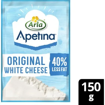Arla Apetina witte kaas plak 40% minder vet