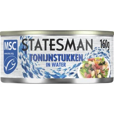 Statesman Tonijn stukken in water