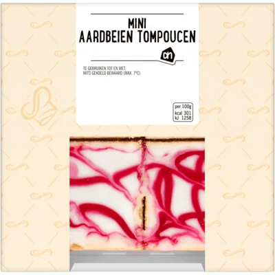 AH Mini aardbeien tompoucen