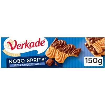 Verkade Specials Nobo Sprits koek melkchocolade 150 g
