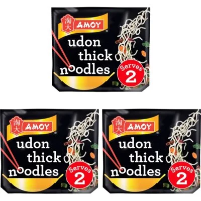 Amoy Udon thick noodles kant en klaar 3-pack