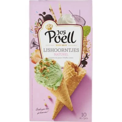 Jos Poell IJshoorntjes Naturel 10 Stuks 125 g