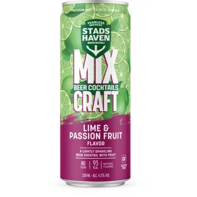 Stadshaven brouwerij Mixcraft lime & passion fruit flavour