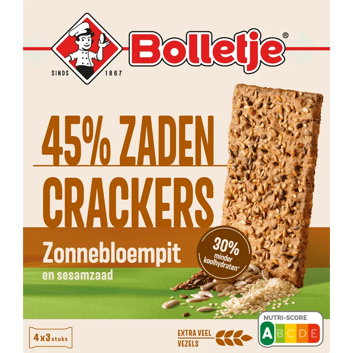 Bolletje 45% Zadencrackers Zonnebloempit