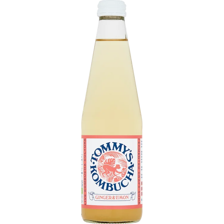 Tommy's Kombucha Ginger & Lemon 33 cl