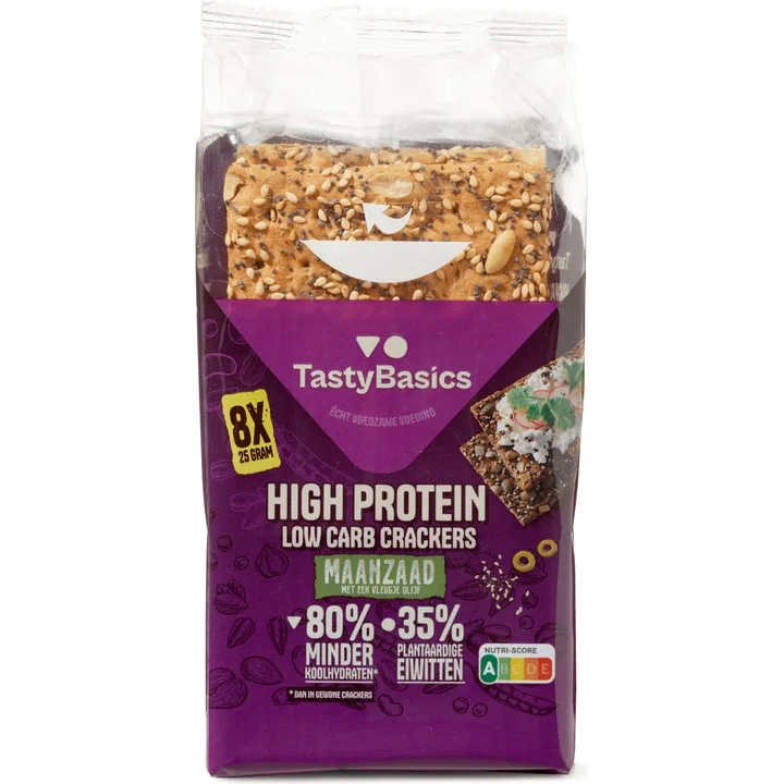 TastyBasics Low Carb - High Protein Cracker Maanzaad