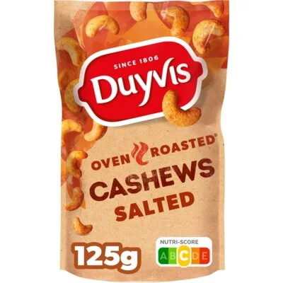 Duyvis Oven Roasted Gezouten Cashews 125 gr