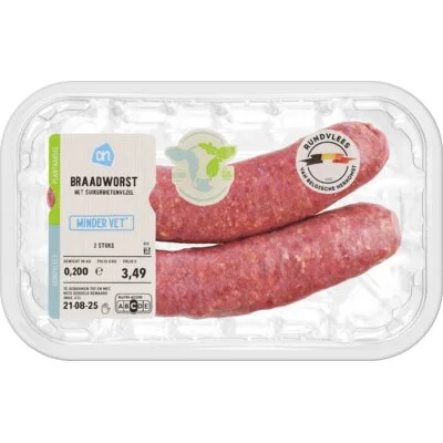 AH Runderbraadworst suikerbietenvezel bel