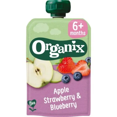 Organix Knijpfruit strawberry & blueberry 6m+