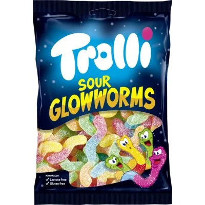 Trolli Sour Glowworms 200 g