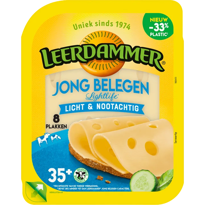 Leerdammer Jong Belegen Lightlife 8 Plakken 160 g