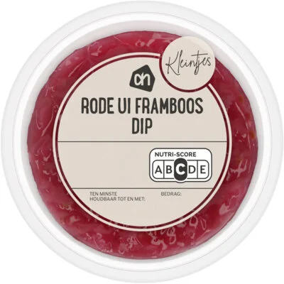 AH Rode ui framboos dip kleintjes