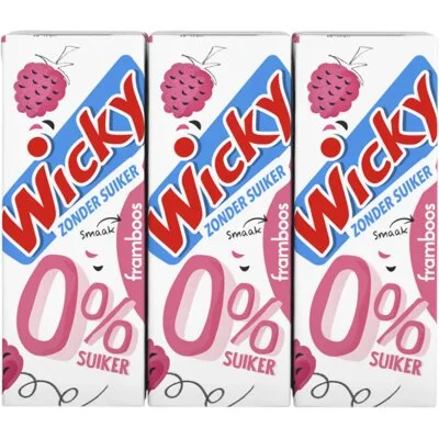 Wicky Framboos 0% suiker 6-pack