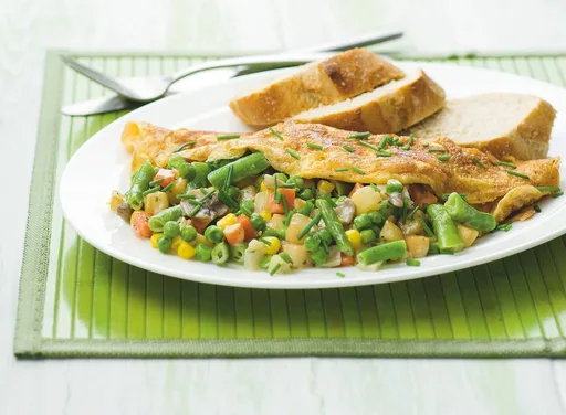 Boerenomelet met bieslook