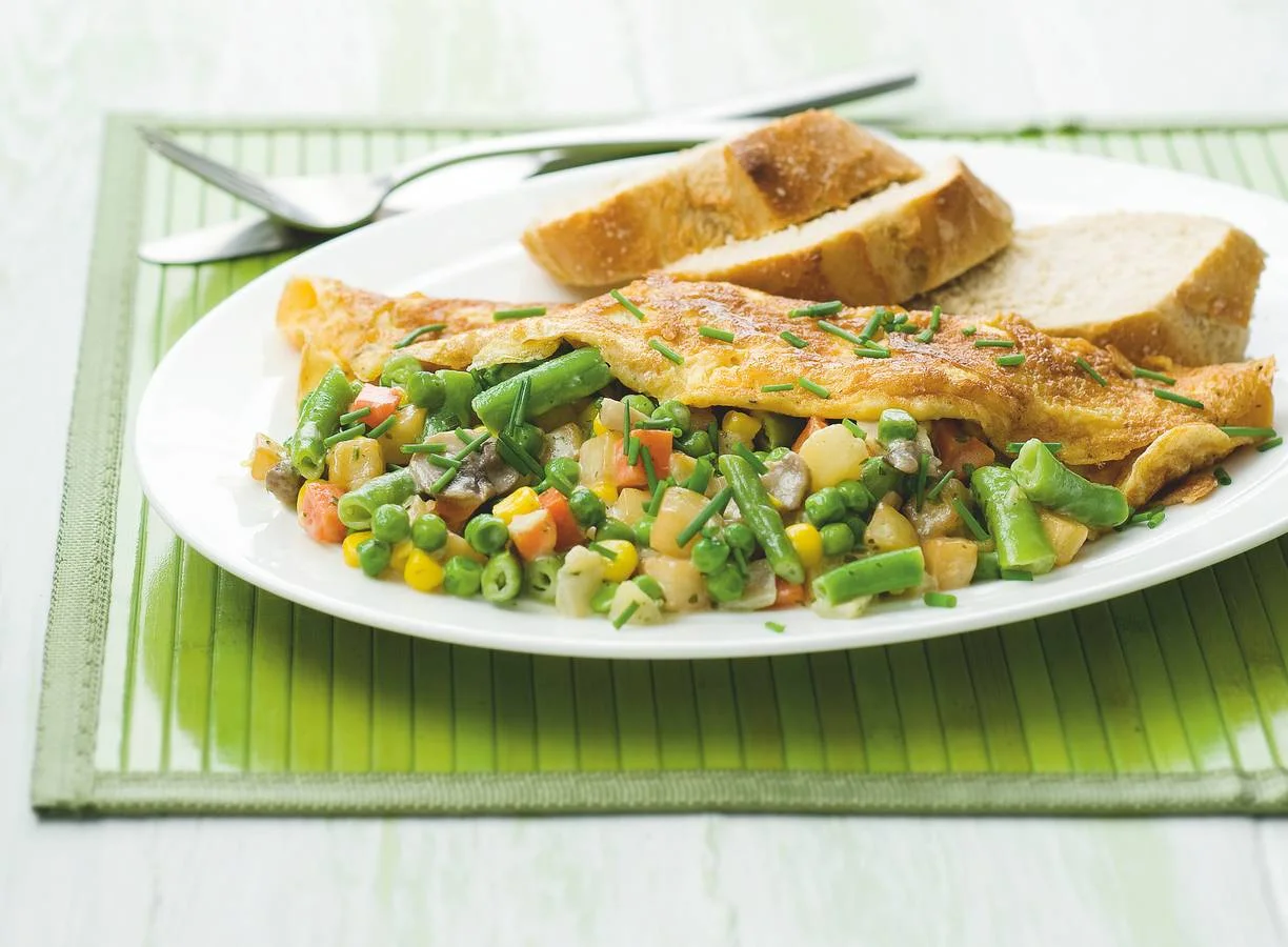 Boerenomelet met bieslook