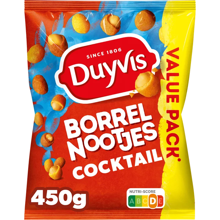 Duyvis Borrelnootjes Cocktail Pinda Noten 450 gr