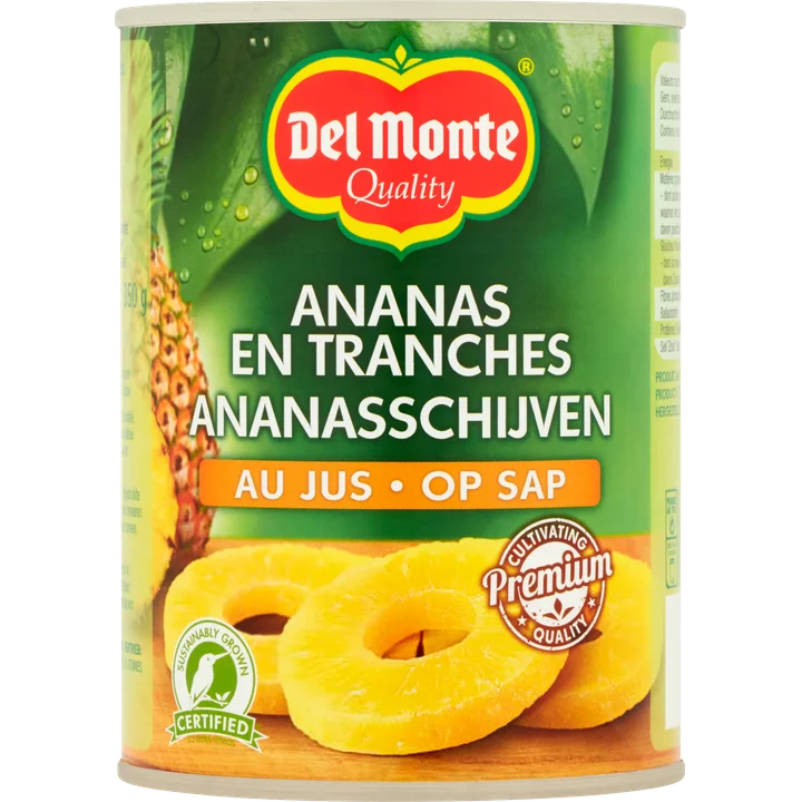 Del Monte Ananasschijven op Sap 565 g