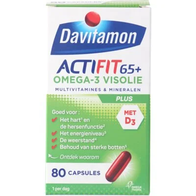 Davitamon Actifit 65+ omega-3 visolie capsules