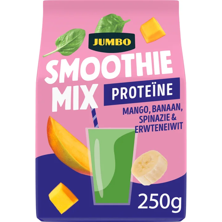Jumbo Smoothie Mix Proteïne Mango, Banaan, Spinazie & Erwteneiwit 250 g