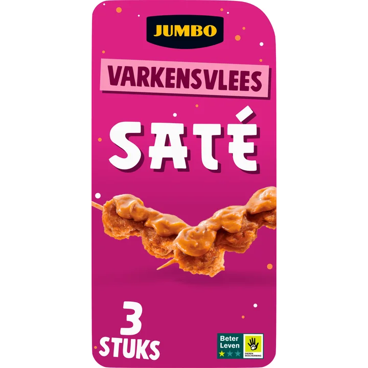 Jumbo Varkensvlees Saté 3 Stuks