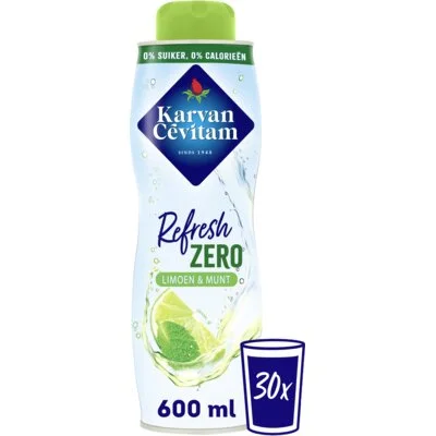 Karvan Cévitam Refresh Zero limoen & munt siroop