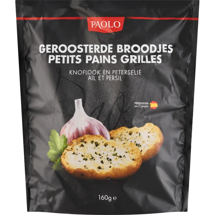 Paolo Geroosterde Broodjes Knoflook en Peterselie 160 g
