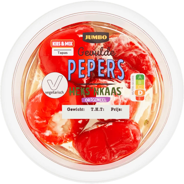 Jumbo Gevulde Pepers Heks'nkaas 120 g