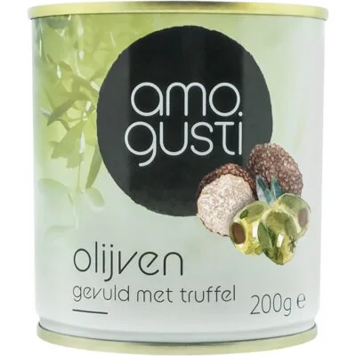 Amogusti Olijven gevuld met truffel 200 g