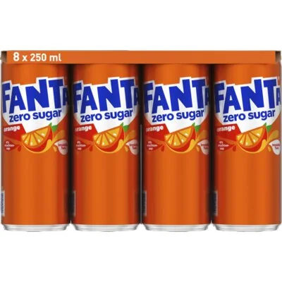 Fanta Orange zero sugar 8-pack