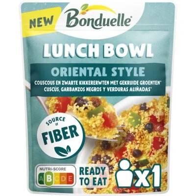 Bonduelle Lunch Bowl Oriental Style - Couscous en zwarte kikkererwten met gekruide groenten 250g