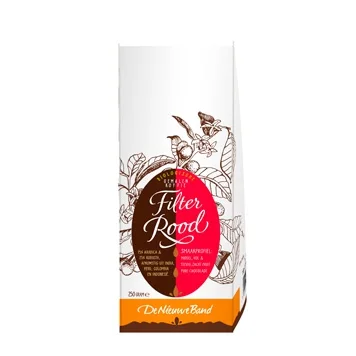 Gemalen filterkoffie rood