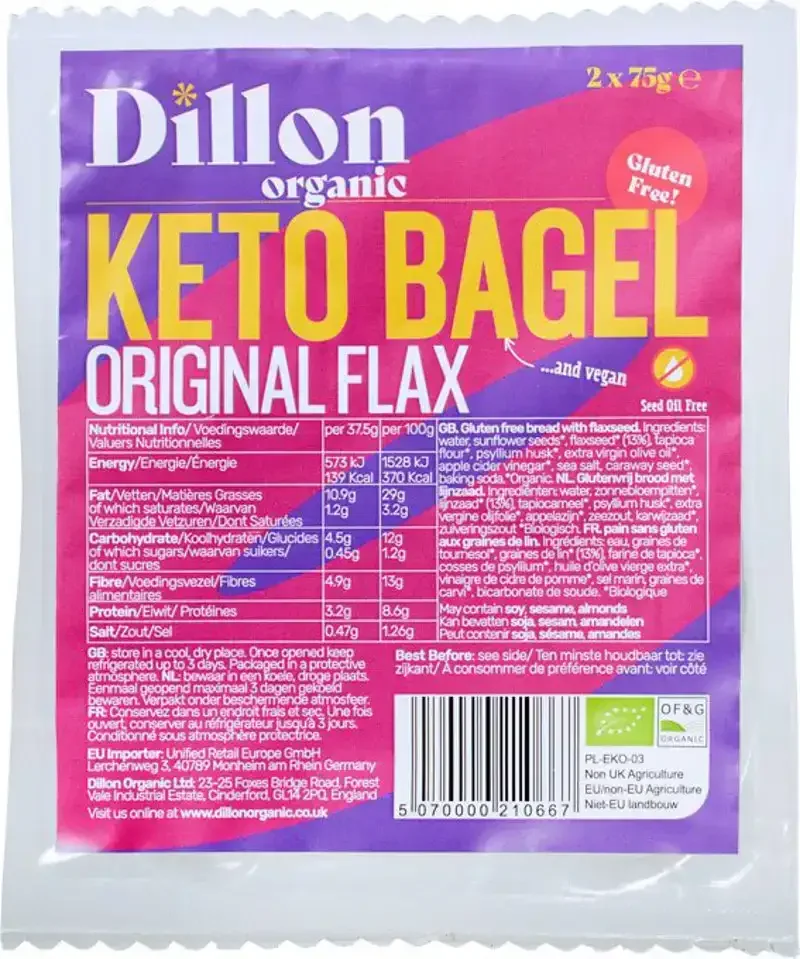 Glutenvrije bagel keto lijnzaad