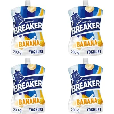 Melkunie Breaker banaan yoghurt 4-pack