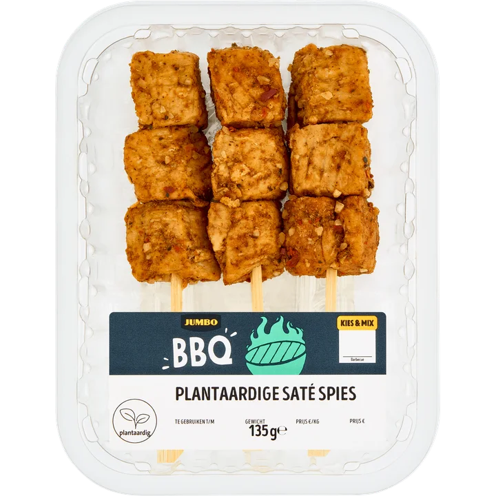 Jumbo BBQ Plantaardige Saté Spies 135 g