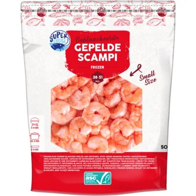 Super Choice Scampi S geblancheerd gepeld bel.