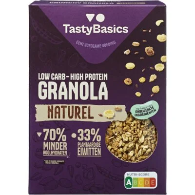 TastyBasics Low carb-high protein granola naturel