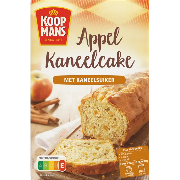 Koopmans Appel kaneelcake met Kaneelsuiker Bakmix 400 g