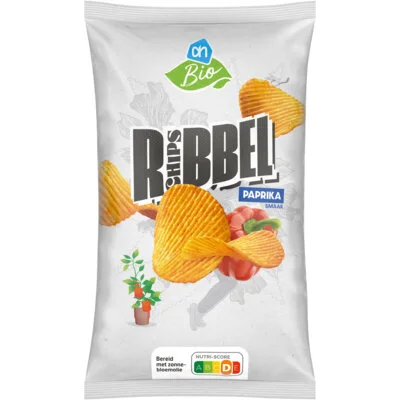 AH Biologisch Ribbelchips paprika smaak