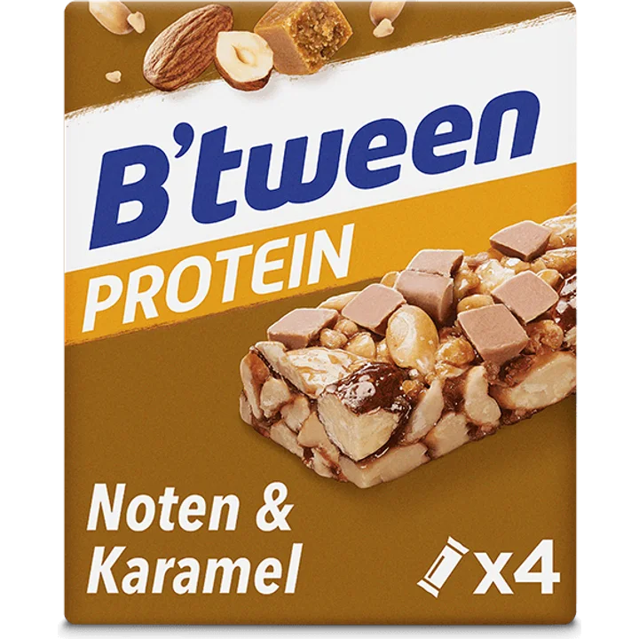 B'tween Protein Noten & Karamel 4 x 24g