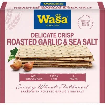 wasa Delicate Crisp Roasted Garlic & Sea Salt 190 g
