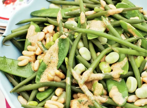 Bonensalade met mosterdvinaigrette