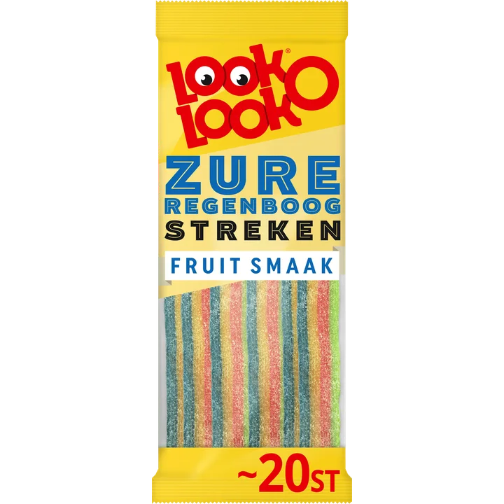 Look-O-Look Zure Regenboog Streken Vegan 20 stuks