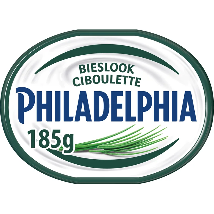 Philadelphia Zacht-frisse Zuivelspread Bieslook, kuipje 185 g