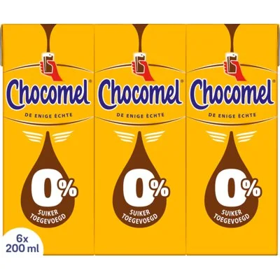 Chocomel 0% suiker toegevoegd 6-pack