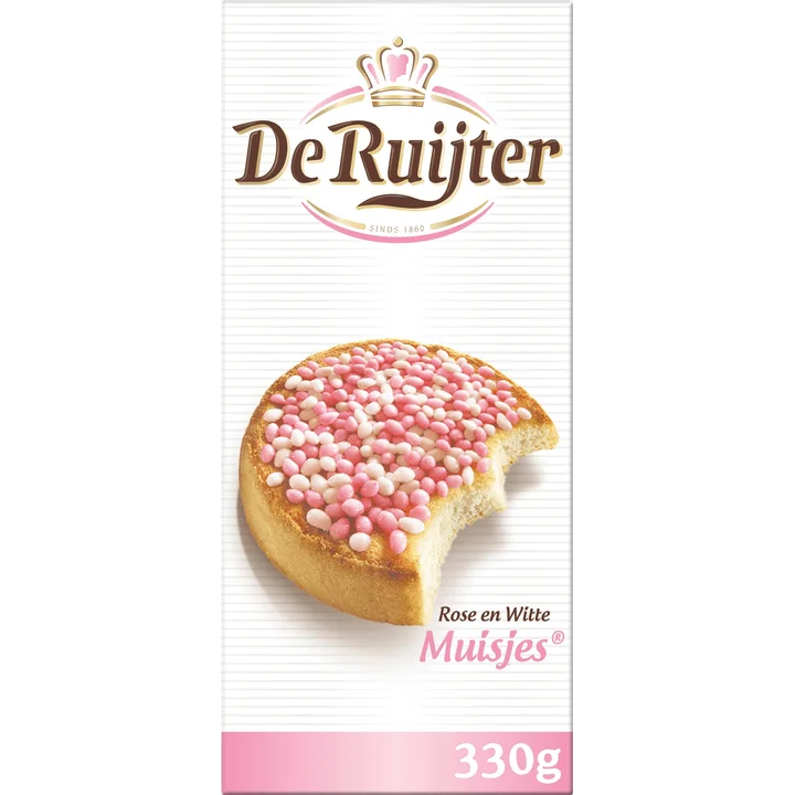 De Ruijter Rose en Witte Muisjes 330 g