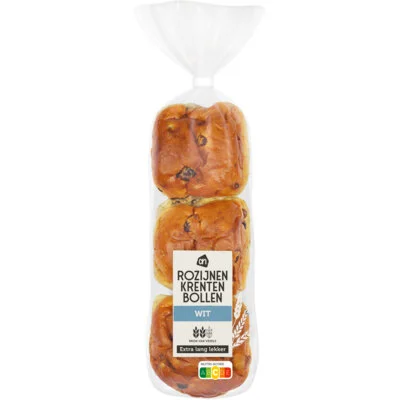 AH Extra lang lekker rozijnen krentenbollen