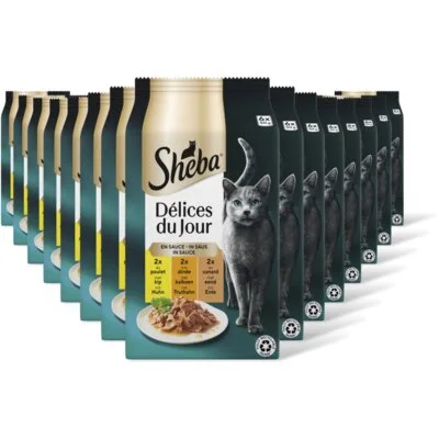 Sheba Delices du jour in saus kip/kalkoen 15pk