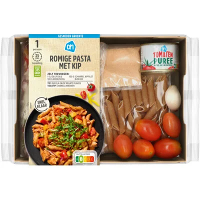 AH Gesneden verspakket romige pasta met kip