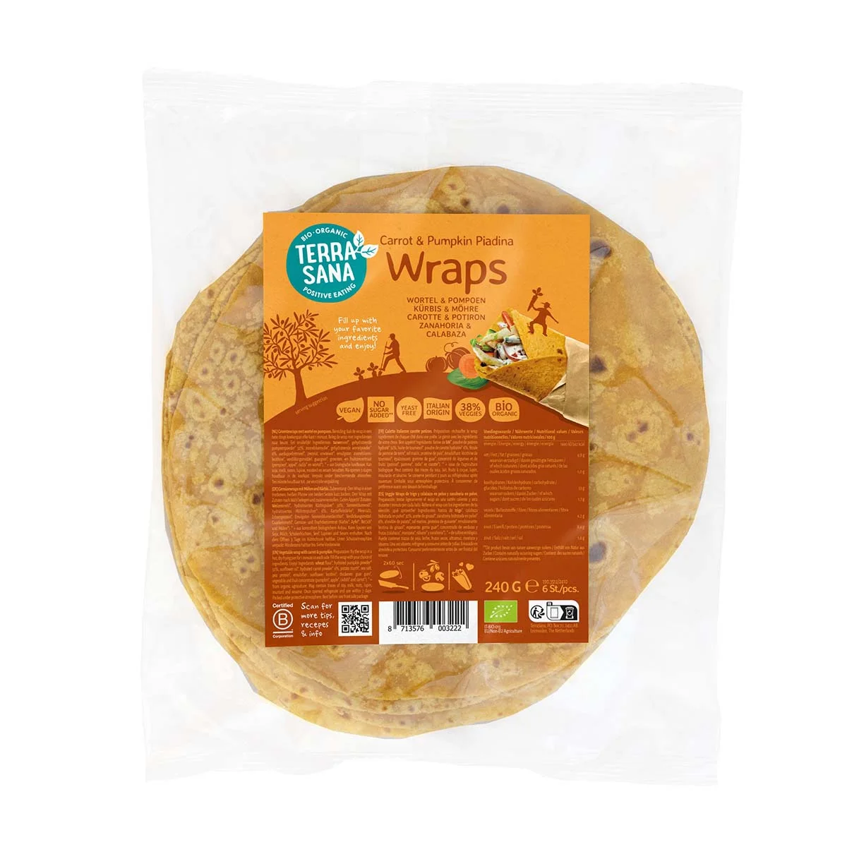 Groentewraps wortel pompoen